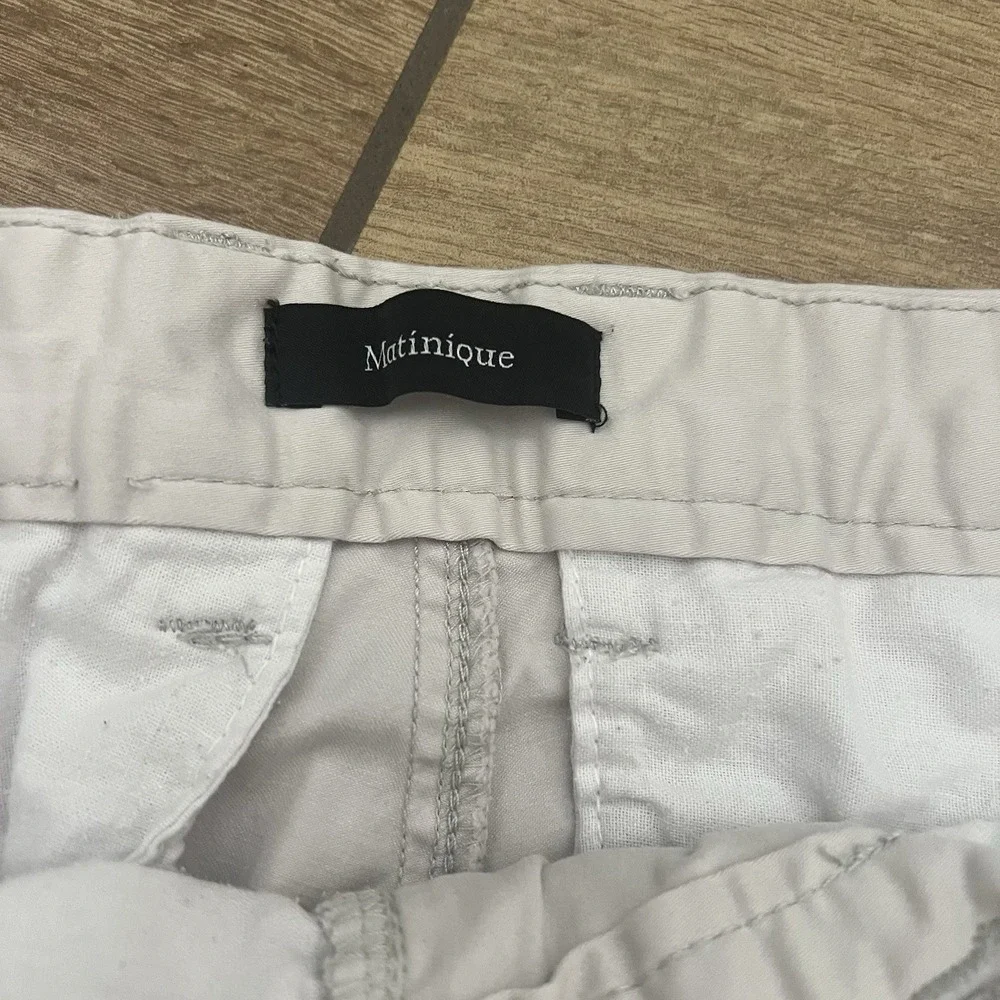 Men's White Chino Shorts Size 32 Inseam 9Cotton Matinique danish Slim Fit Casual